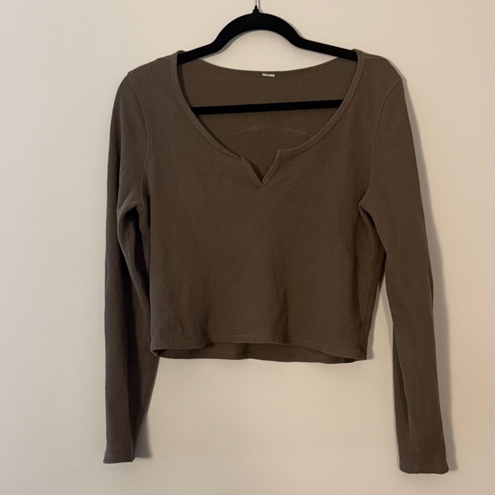 Lululemon Dark Taupe Long Sleeve Top